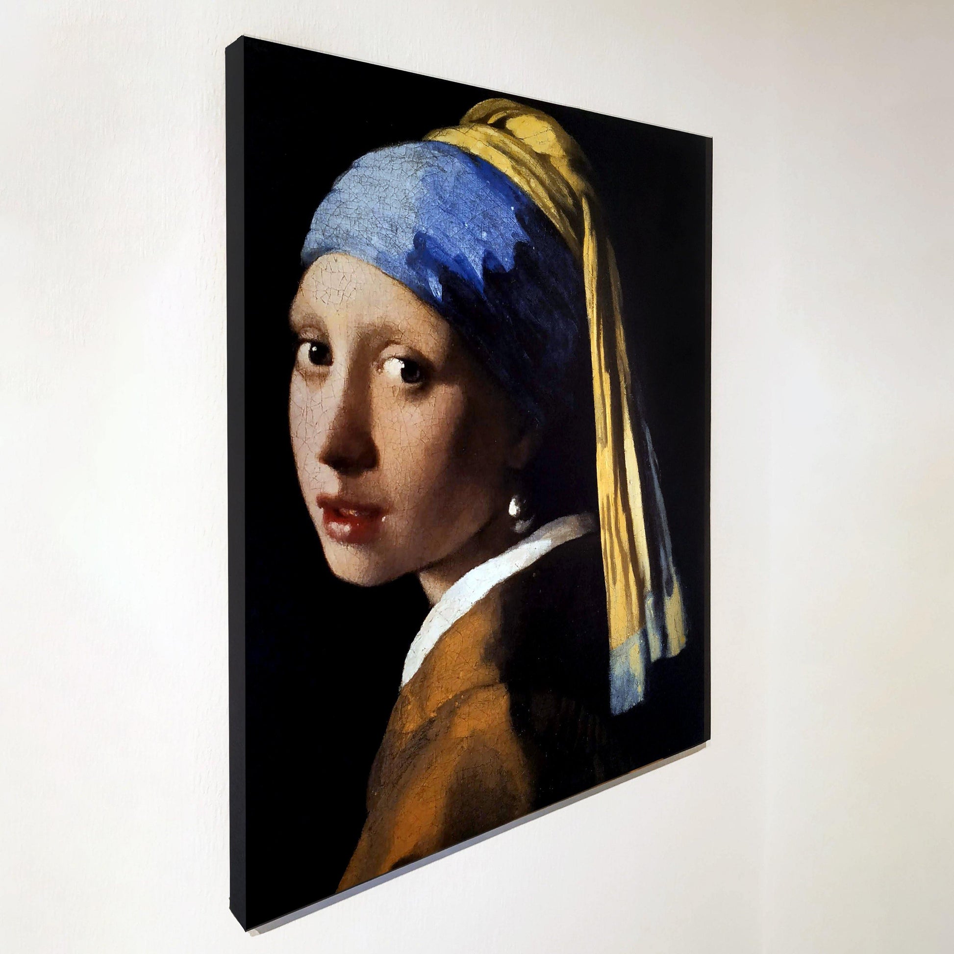 Linkerzijde akoestisch kunstpaneel Meisje met de Parel Vermeer
