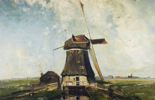 Akoestisch paneel Molen aan een Poldervaart - Paul Gabriël
