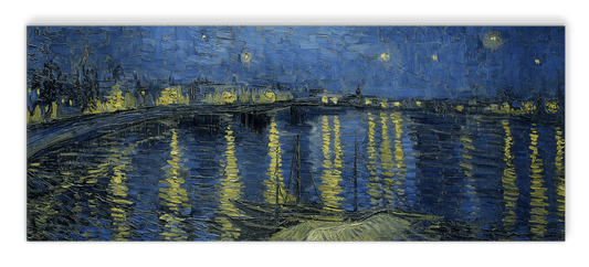 Akoestisch kunstpaneel Sterrennacht boven de Rhône van Van Gogh